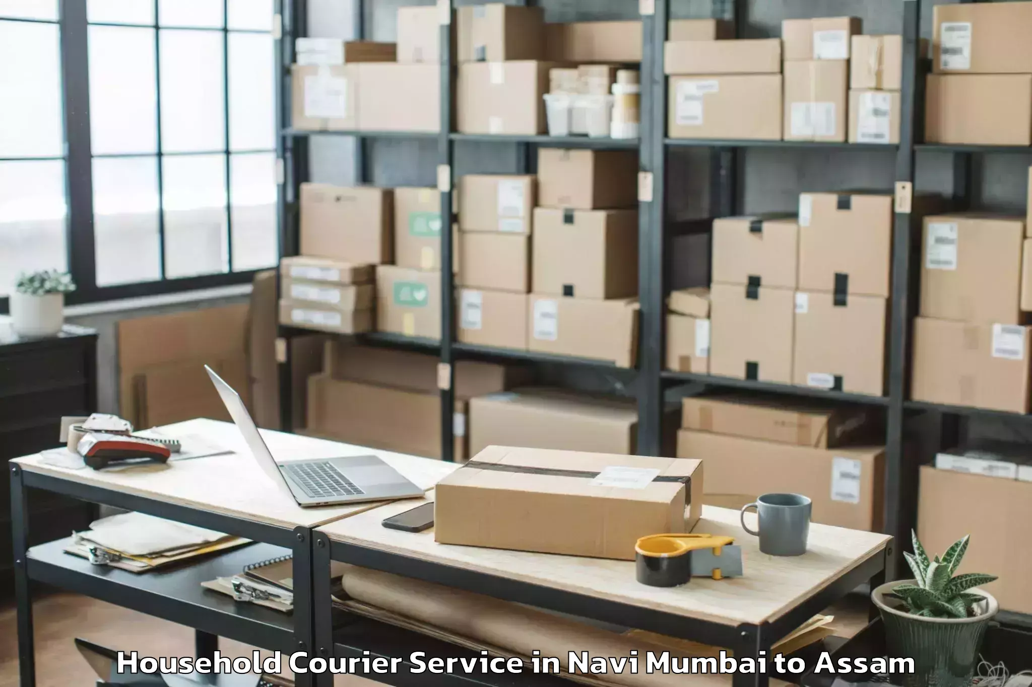 Easy Navi Mumbai to Umrangso Household Courier Booking